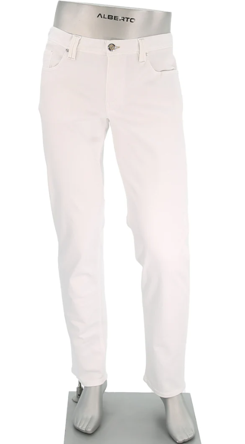 PIPE SUPERSTRETCH COLOURED DENIM WHITE