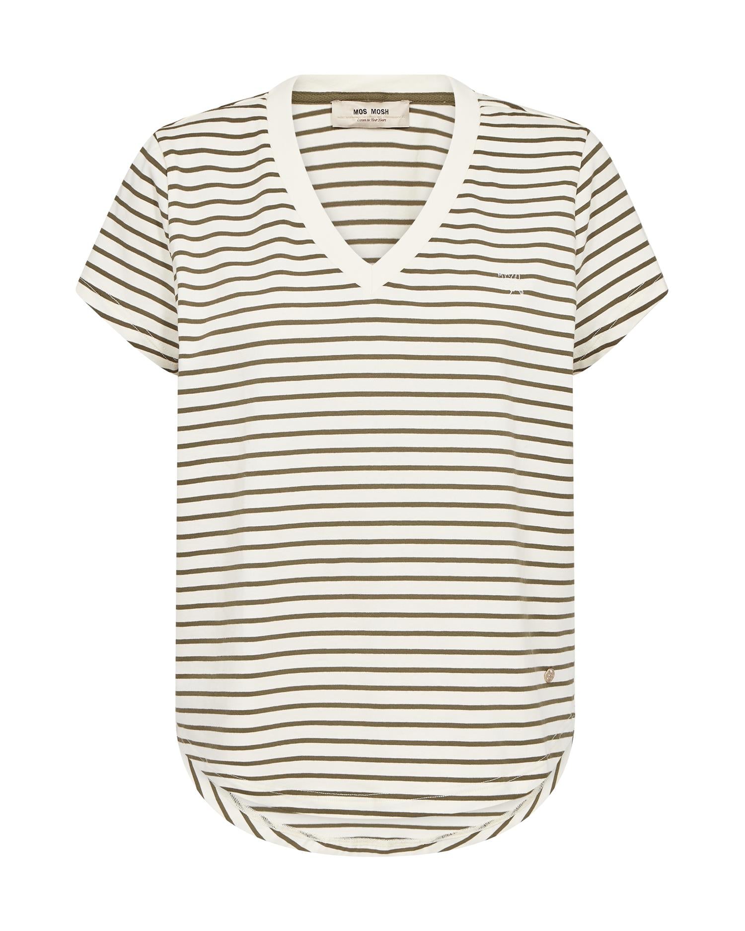 Mmkala V-Ssstripe Tee Olive night