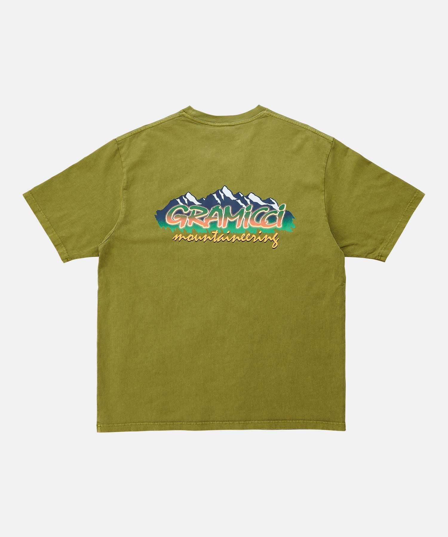 Mountainering tee pistachio pigment