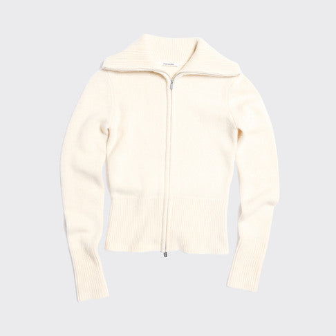 Line Wool Cardigan Ecru