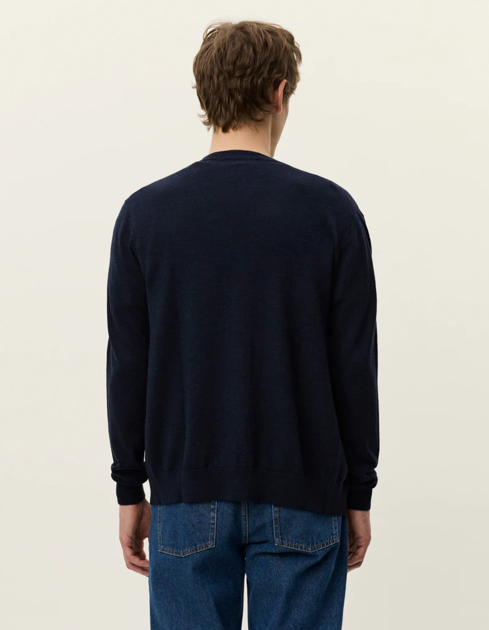 Greyson Merino Cardigan Dark Navy