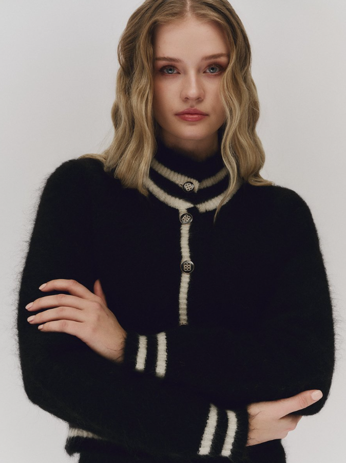 Twiggy Chunky Cardigan Black