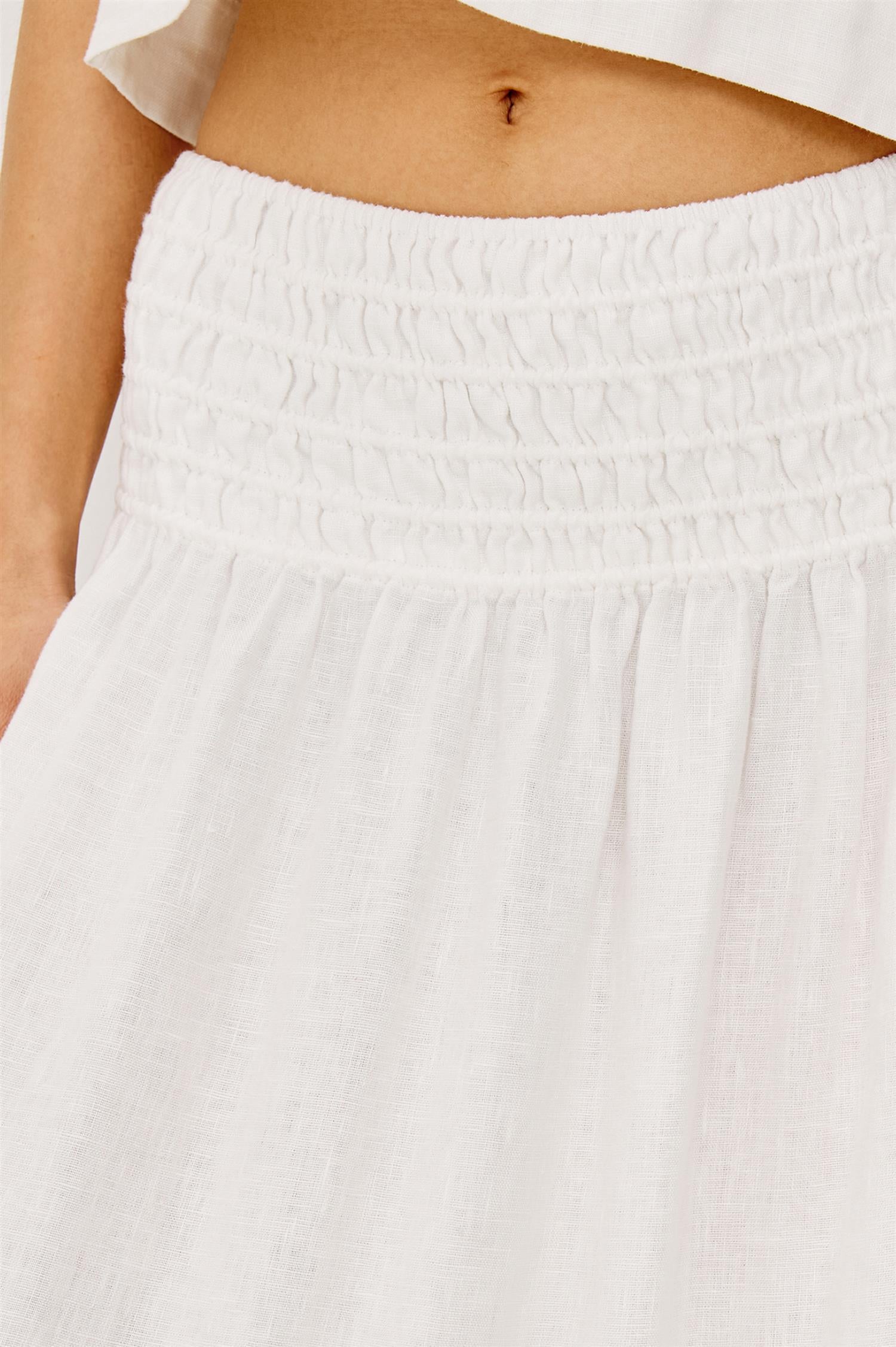 Alessa Skirt White Linen