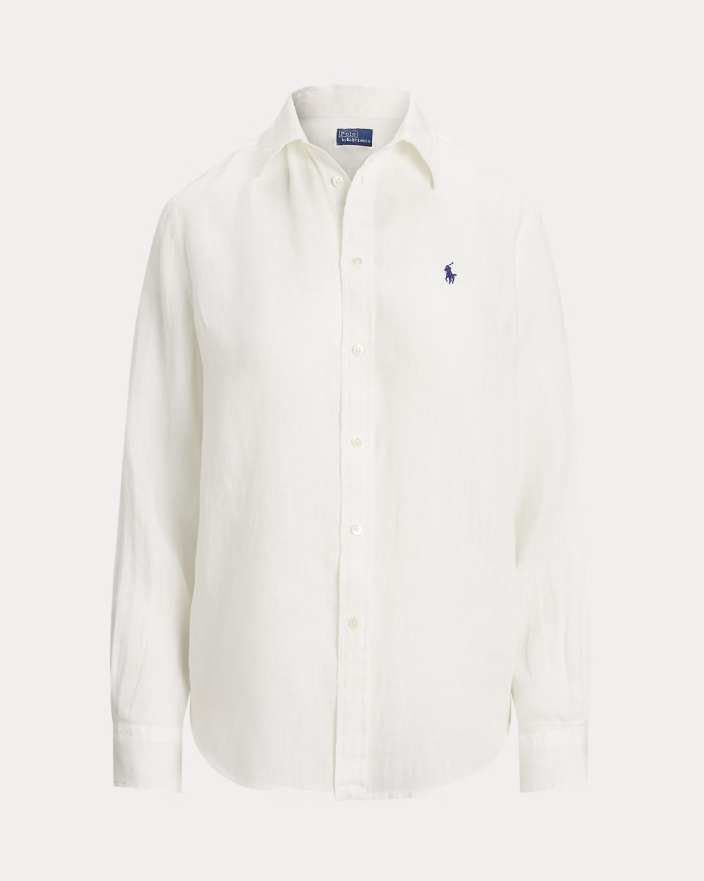 Classic-Long Sleeve-Button Front Shirt White