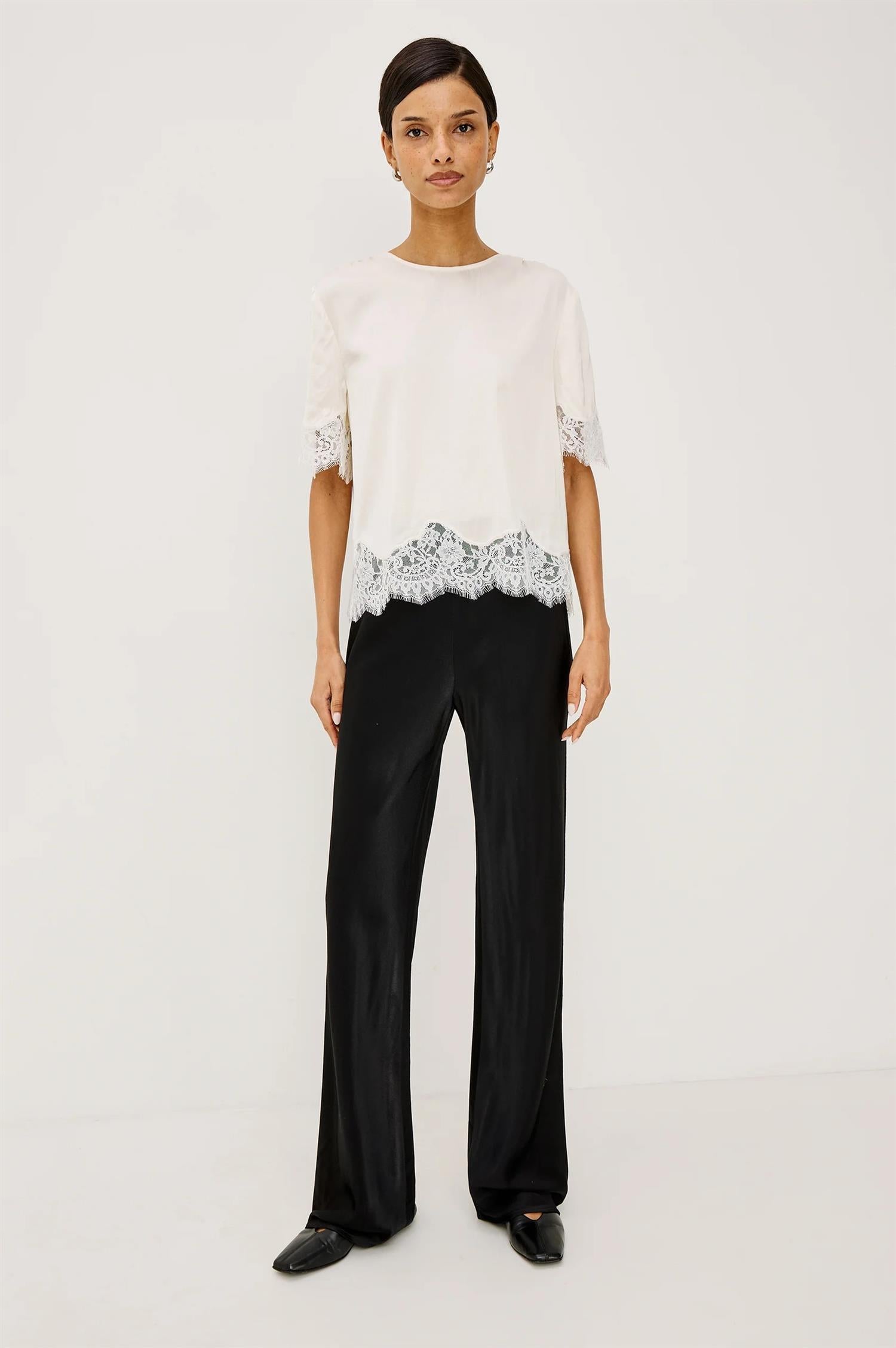 Sonora Top w/lace Ivory