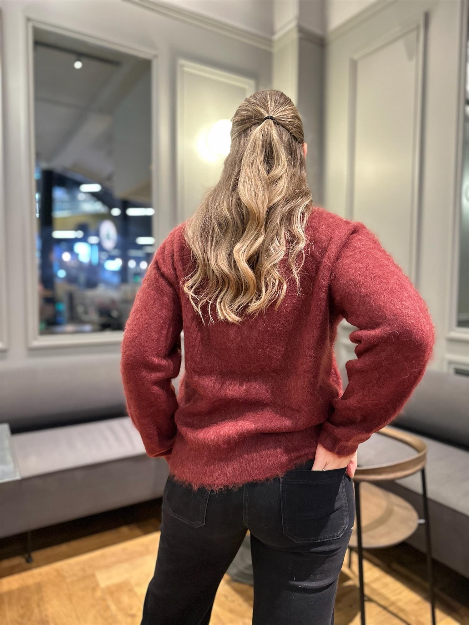 Nora Mohair Pullover Burgundy