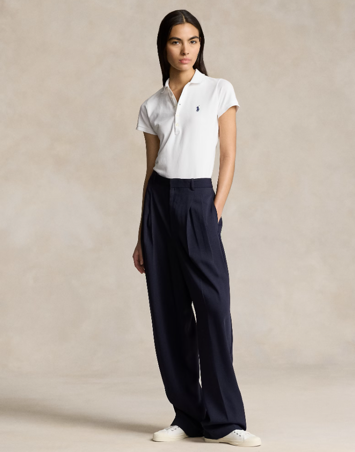 Slim Fit Stretch Polo Shirt-white