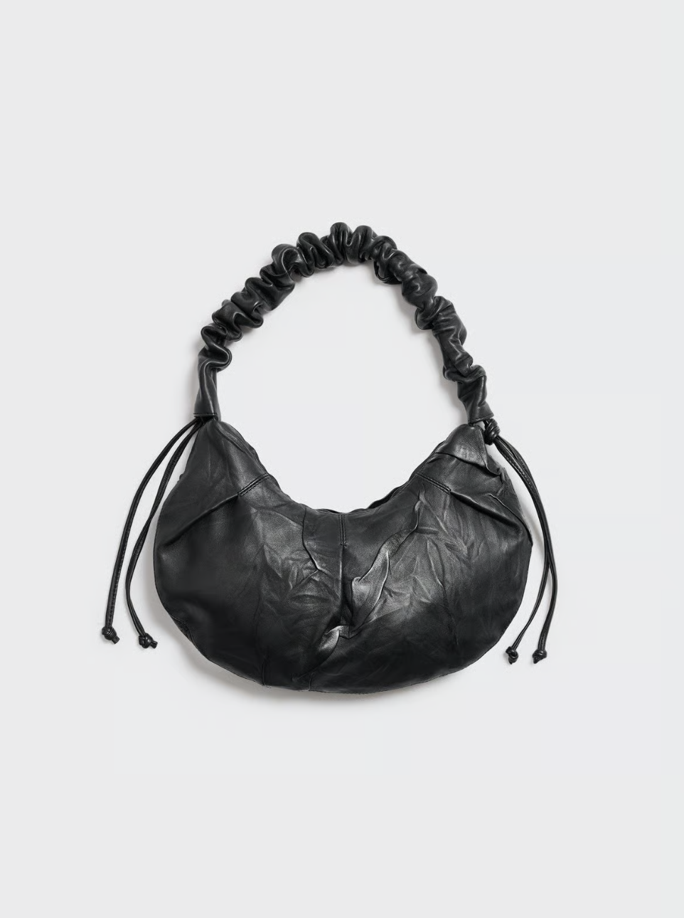 Leni Cocoon Leather Bag Black
