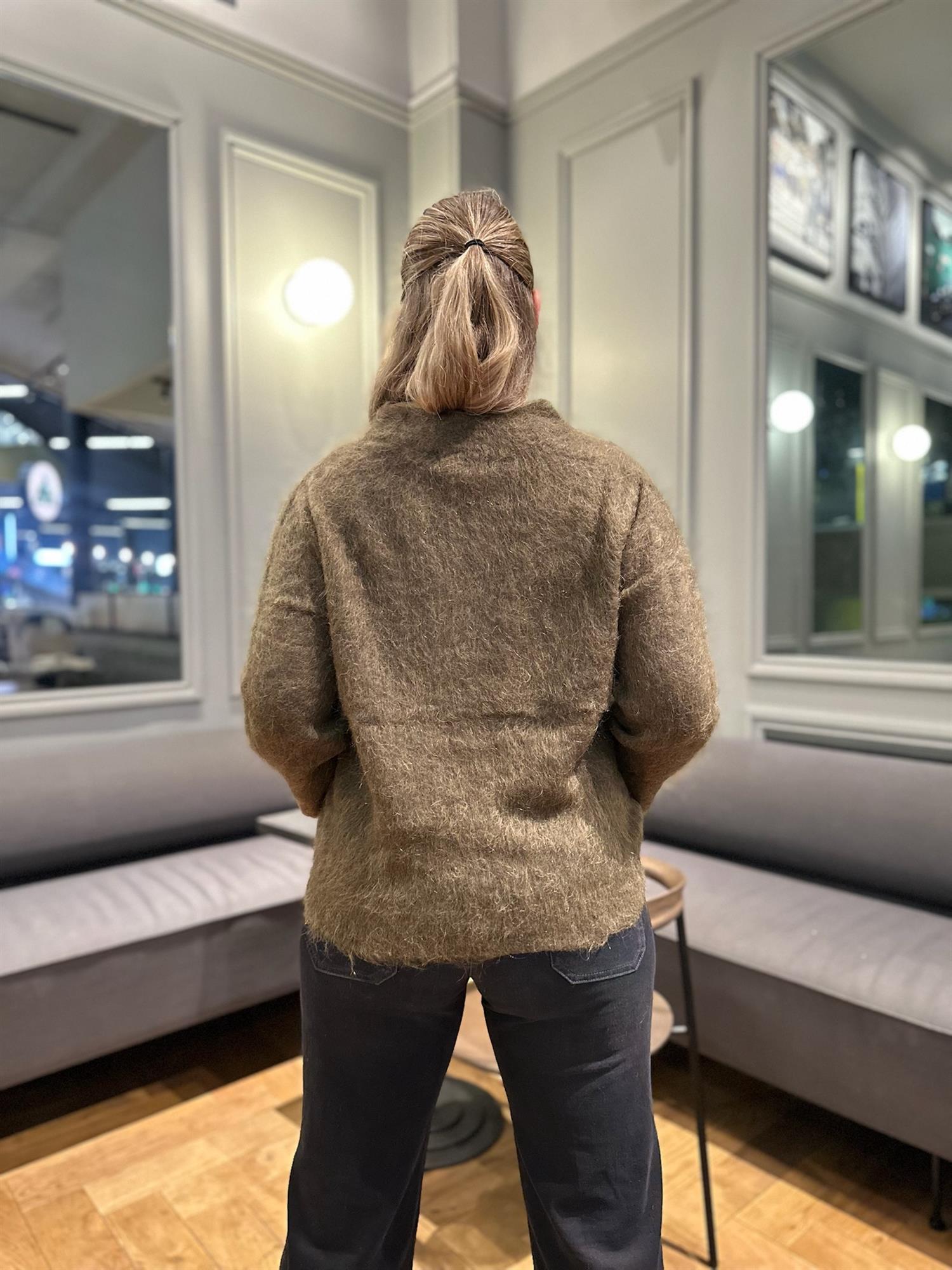 Nora Mohair Pullover Army