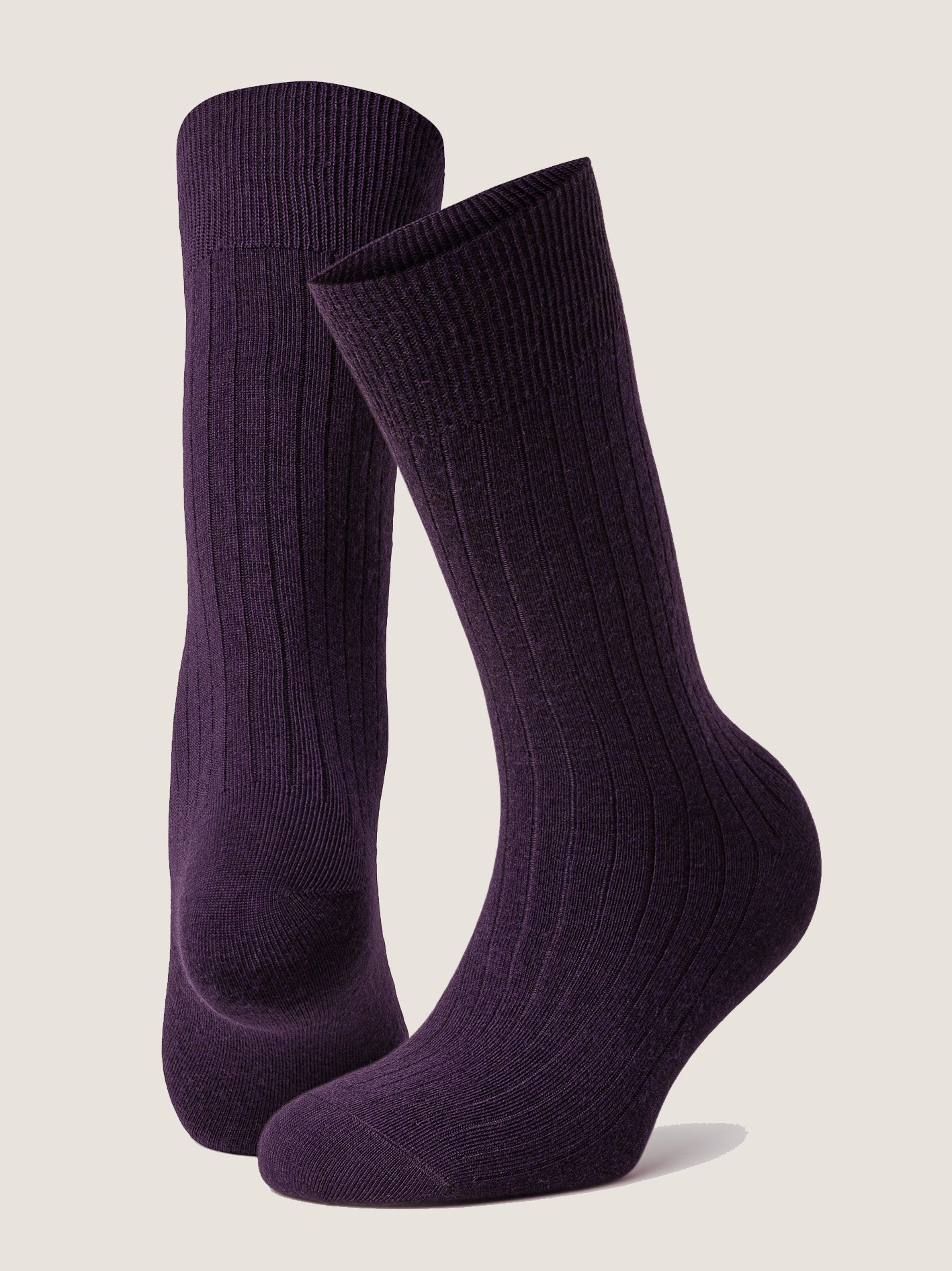 2pk Calle Premium Mercerized Wool Rib Black/burgundy