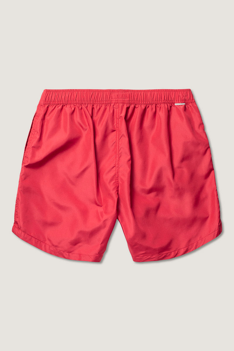 Luxe Solid Swimshort lipstick red