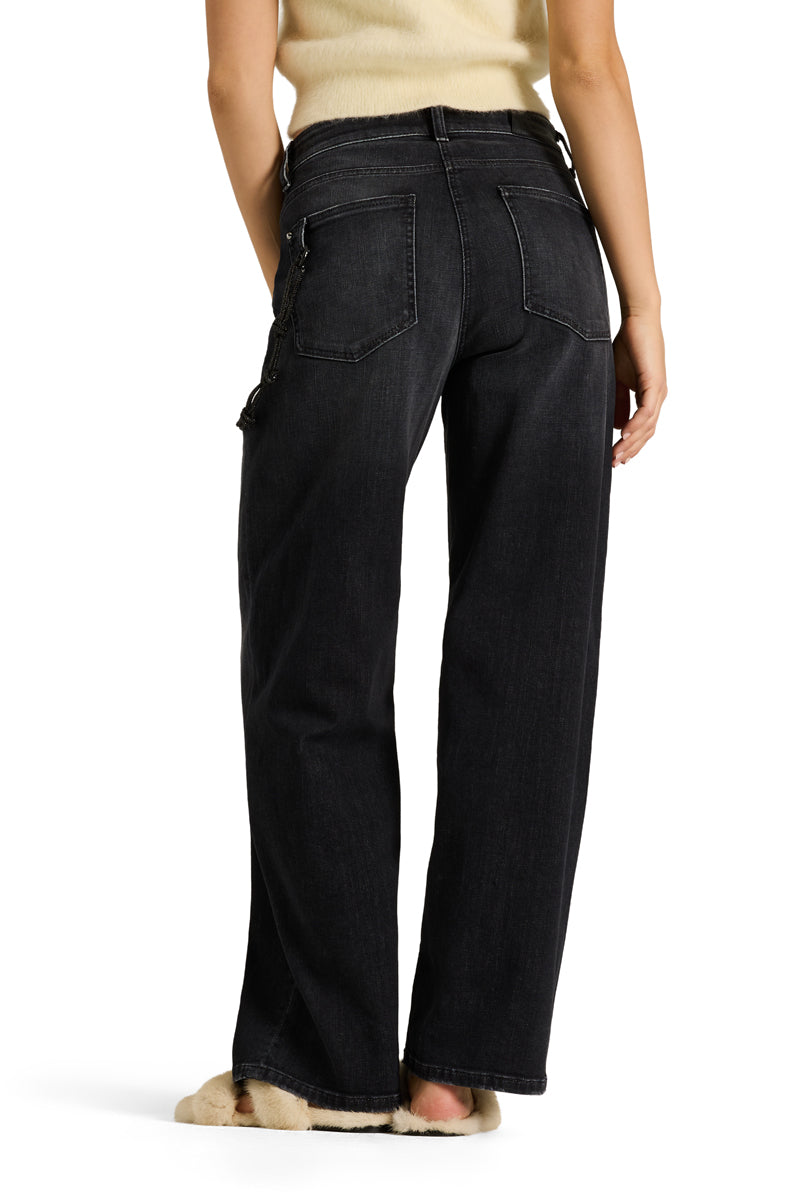 Baggy W/Strass Dark Cosy Midblack 30"
