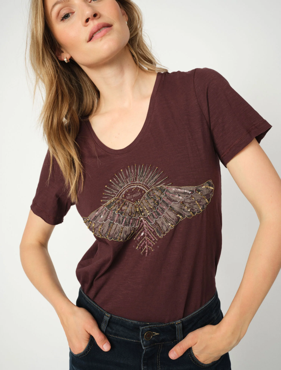 MMNadine O-SS Deco Tee Fudge