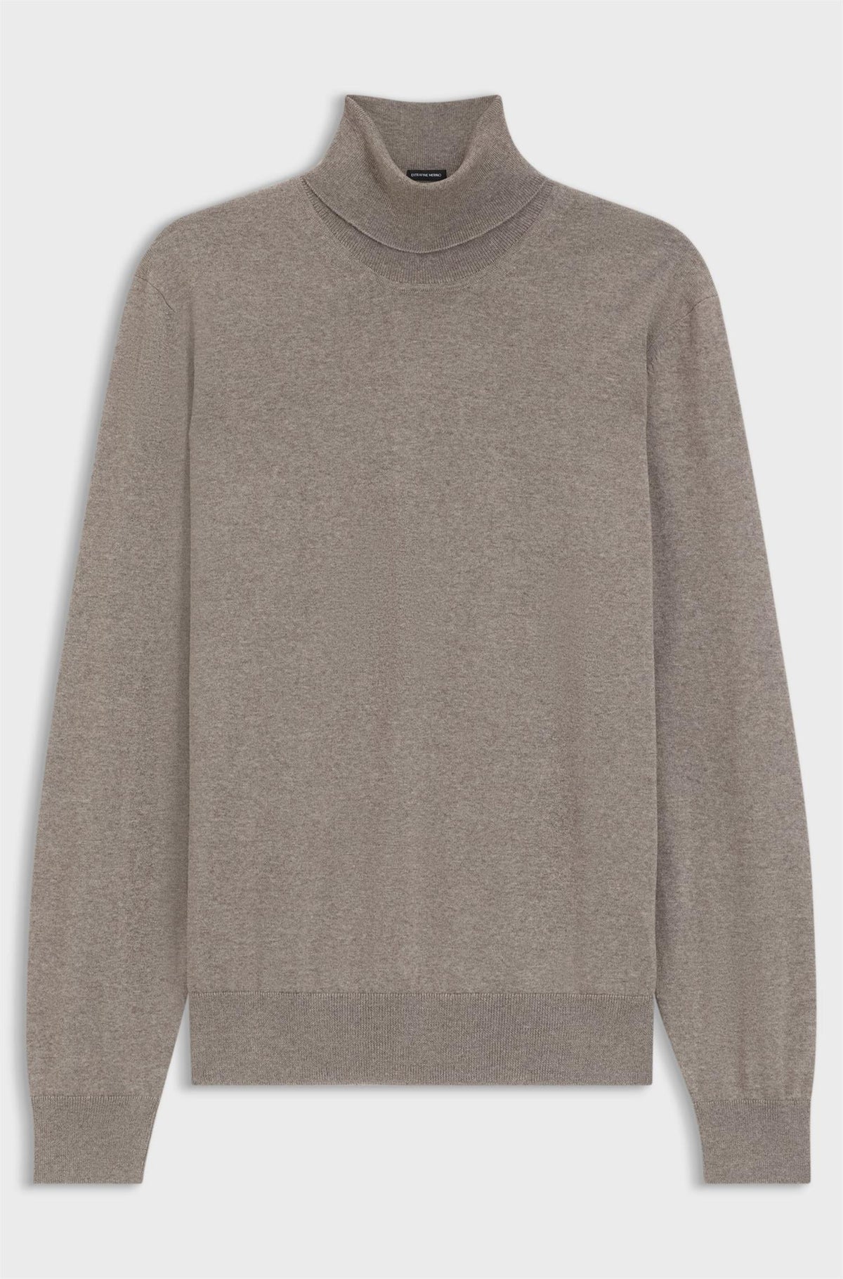 Musso Rollneck Sweater In Extra Fine Merino Wool Open Brown