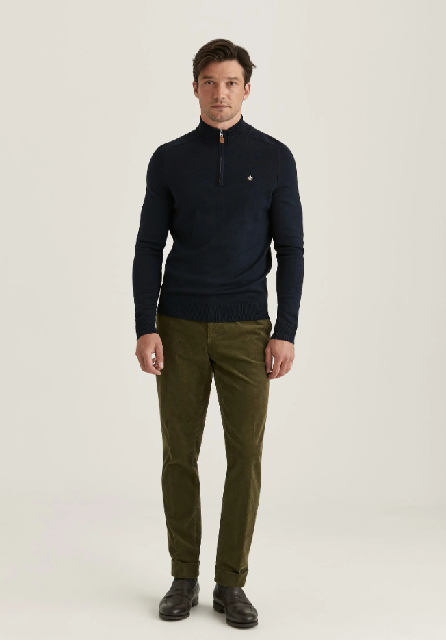 Merino John Zip Navy