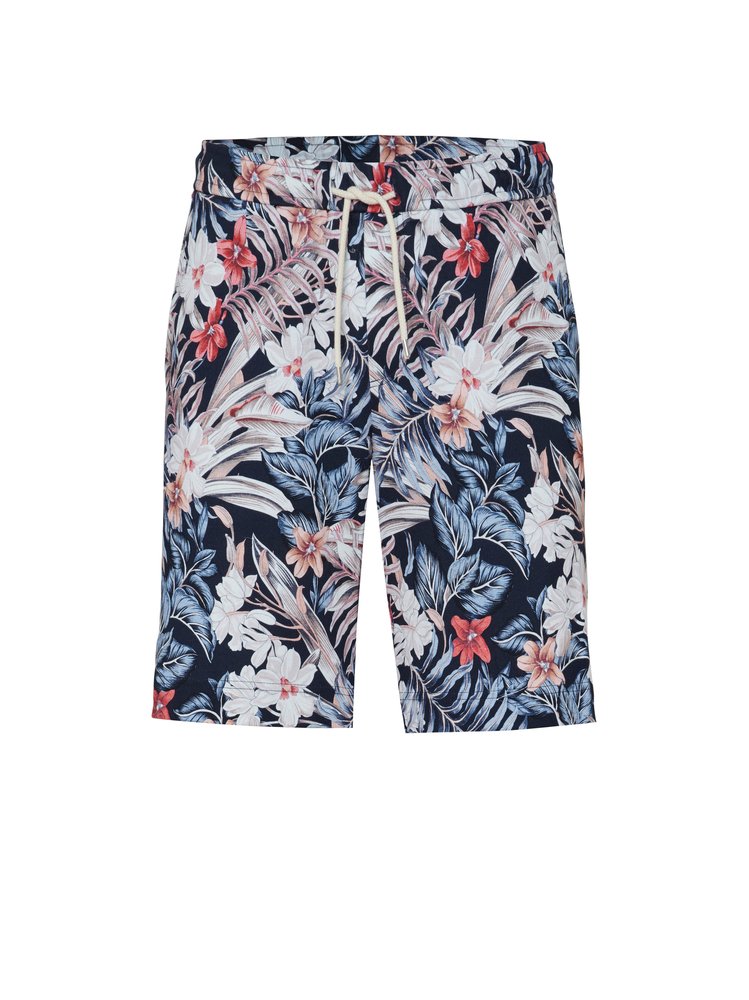 Casual Shorts Apricot and Blue Flowers