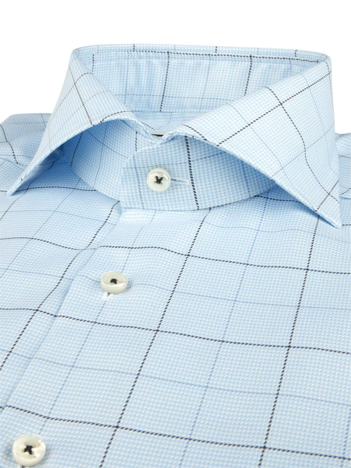 Light blue Checked Twill Regular Shirt