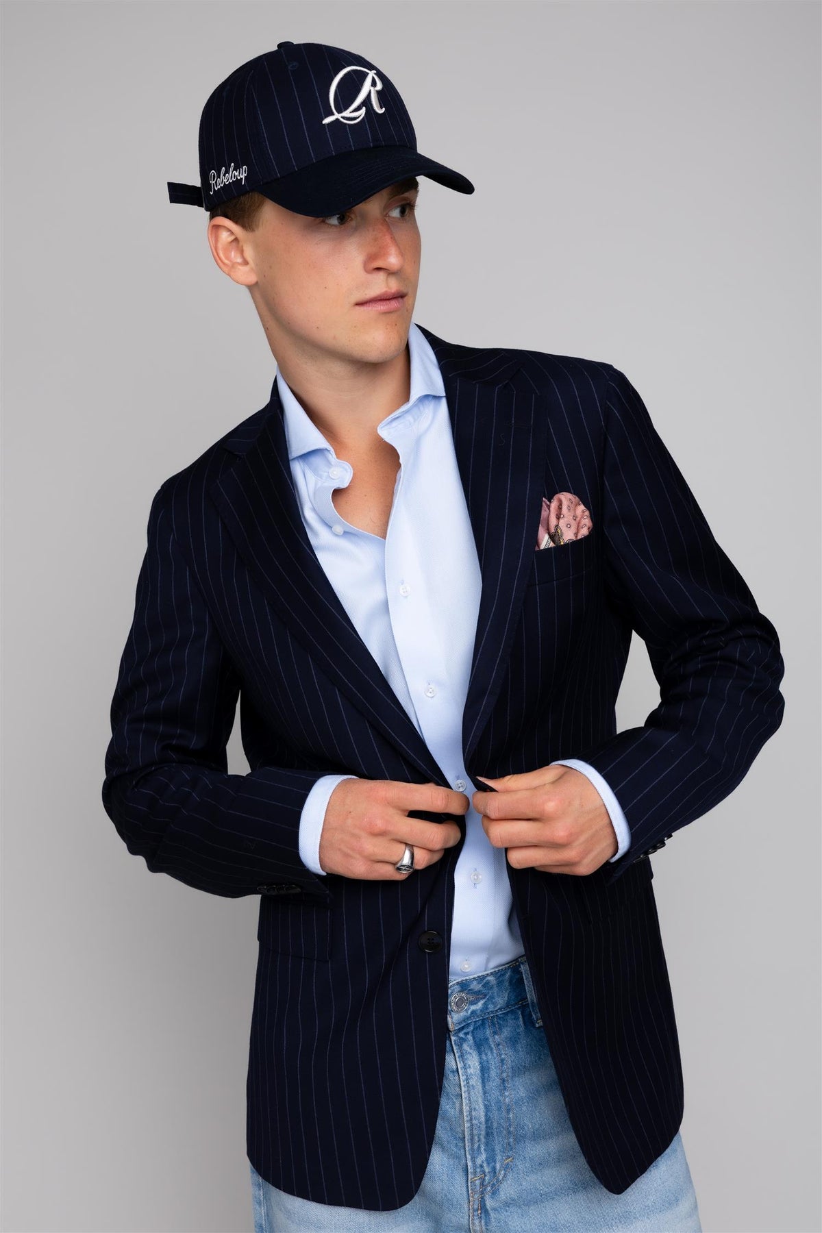 Lucas SB Blazer Navy Pinstripe