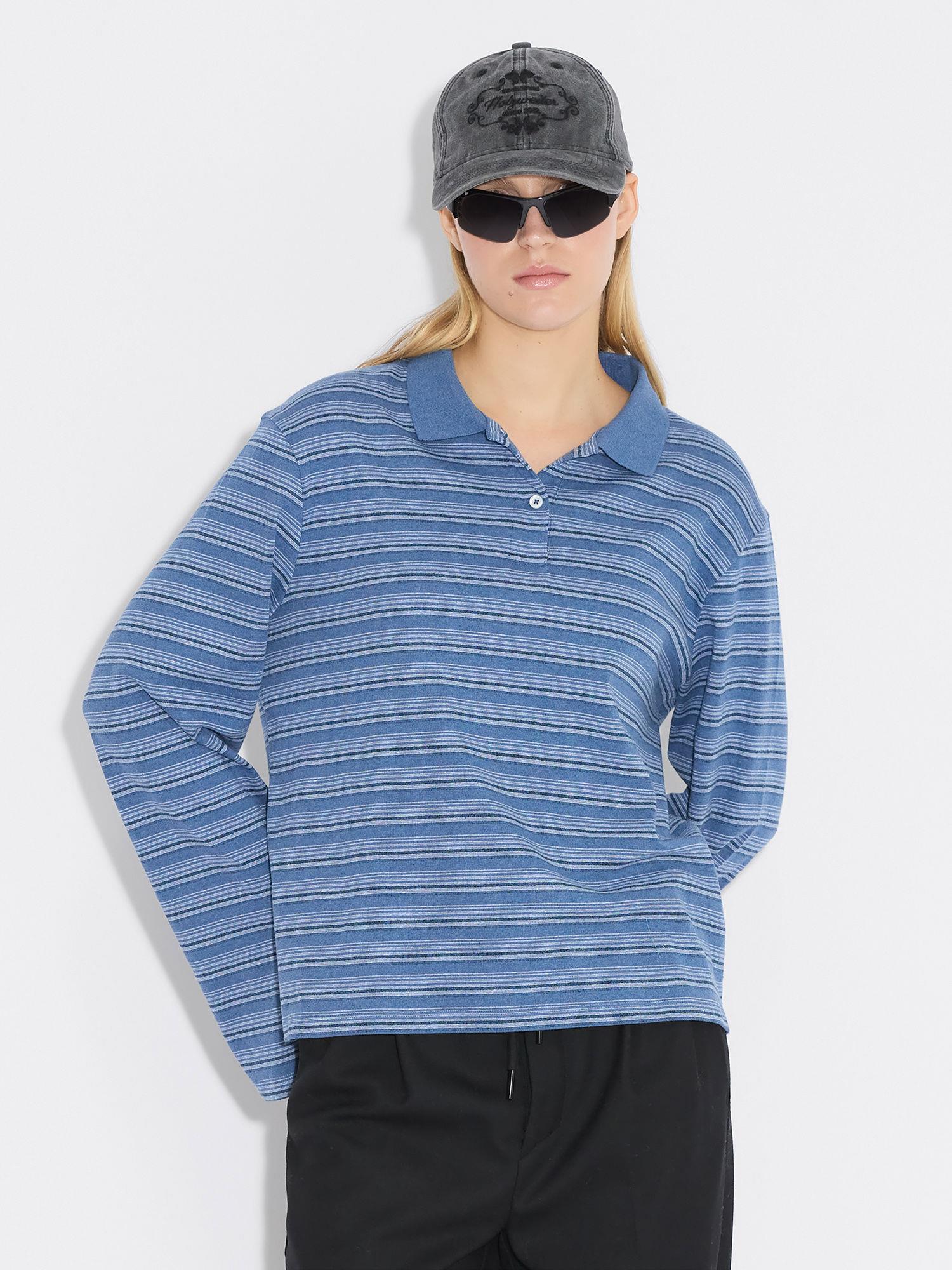 Sunny Polo Blue Stripe