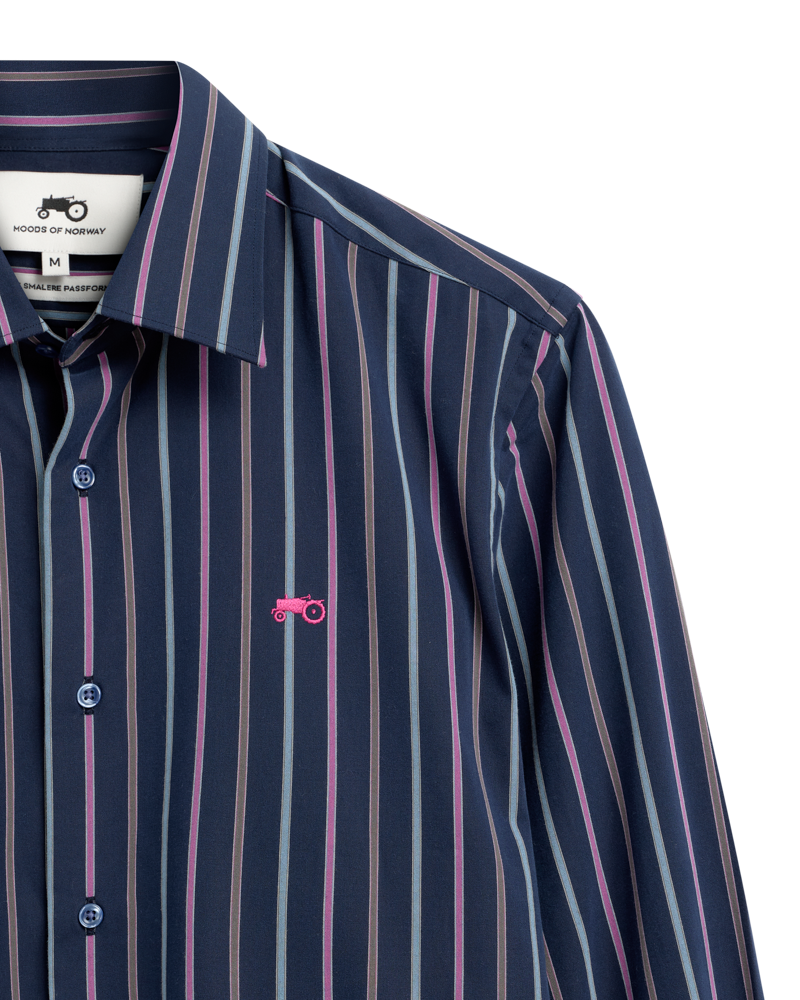 Colorfull Stripe Shirt Dark Navy