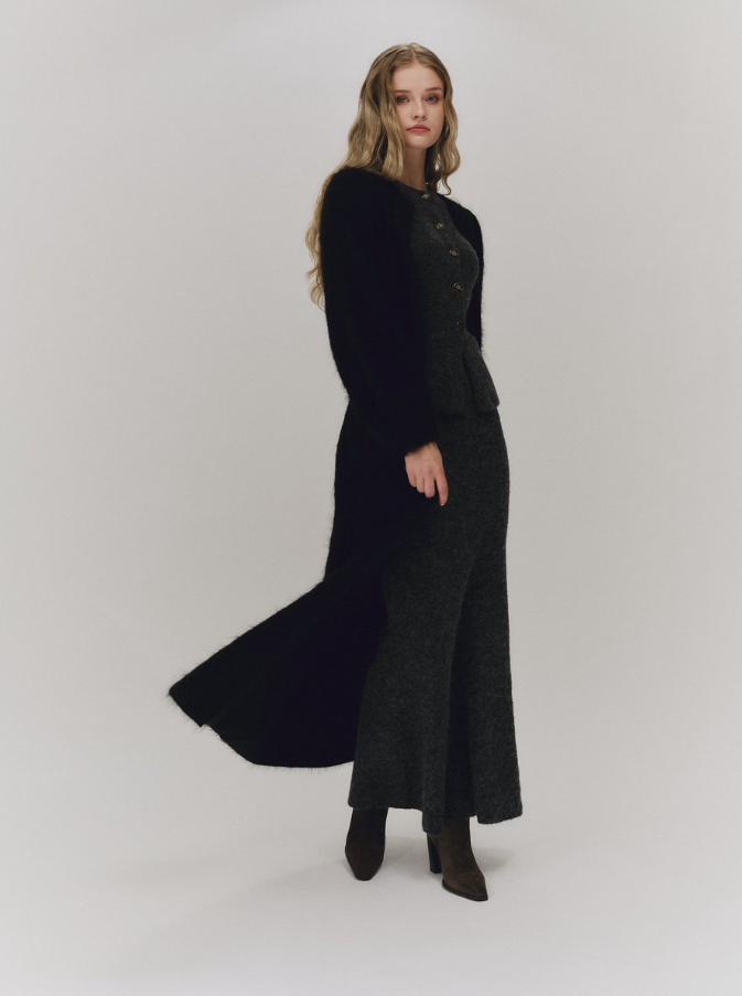 Iza Alpaca cardigan Charcoal