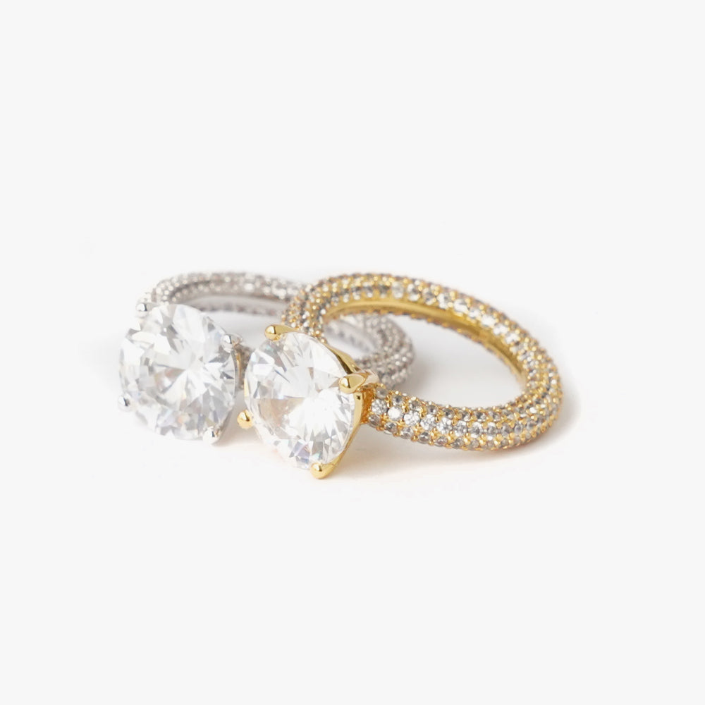 Mega Circle Ring White Gold