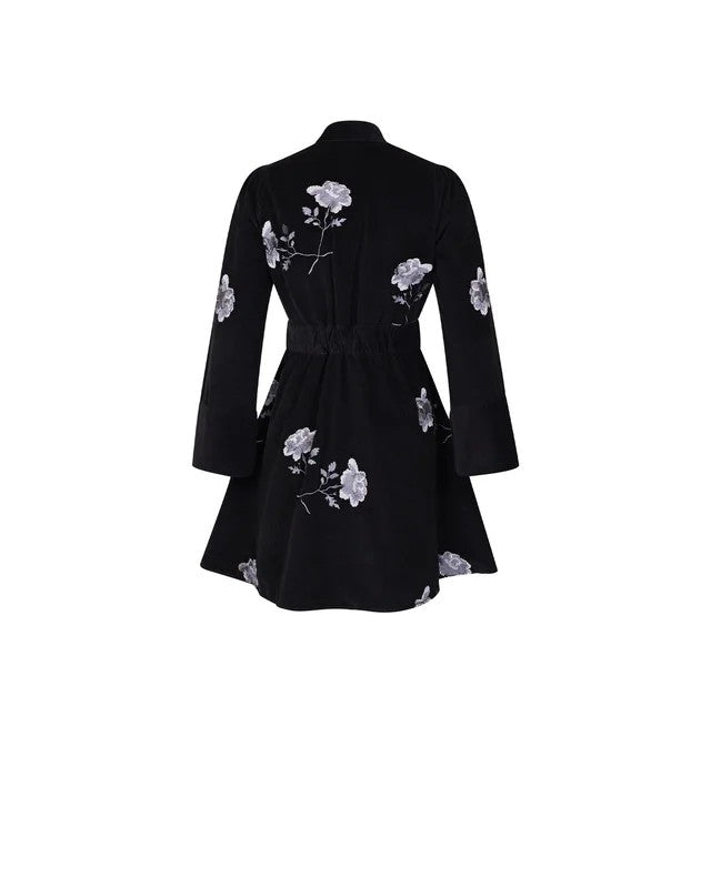 Cord Mini Dress Black