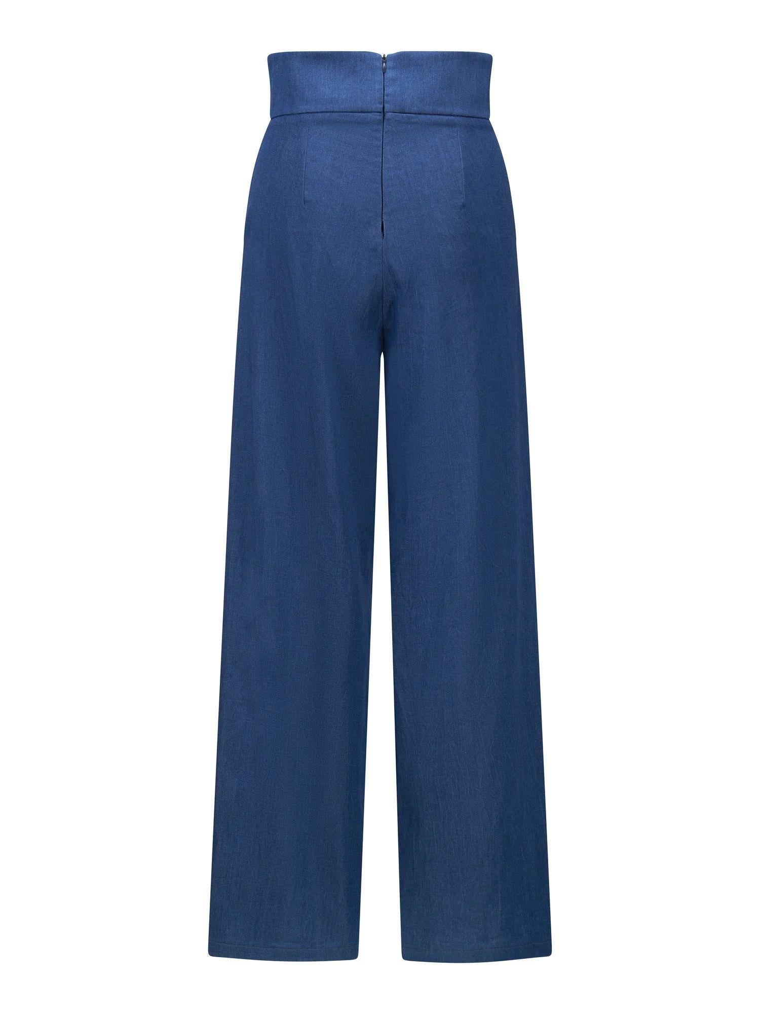 Felica Tencel Pants Dark Blue