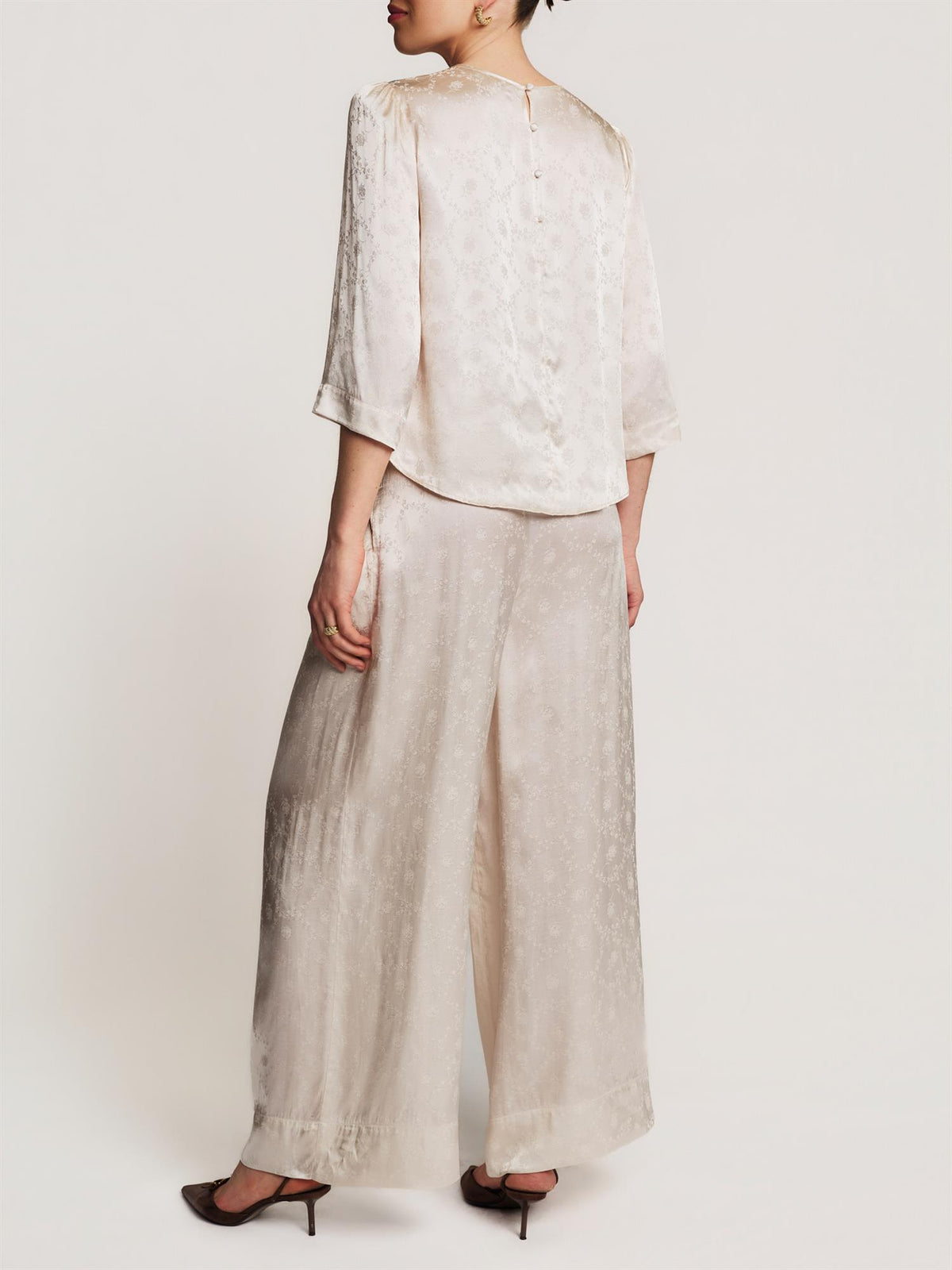 Jacquard Top PS-27 Vintage Whte