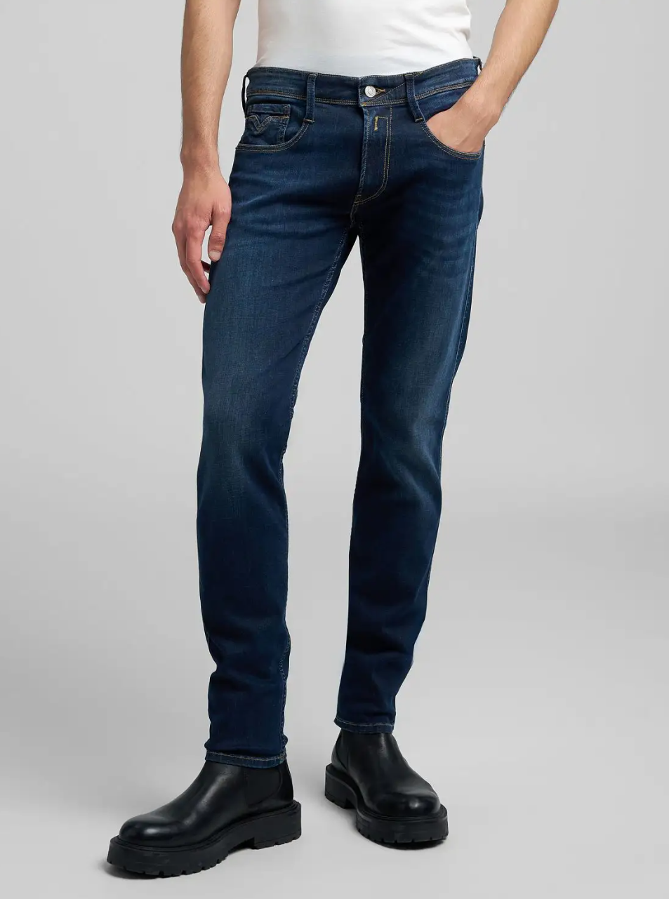Anbass Power Stretch Slimfit Dark Indigo