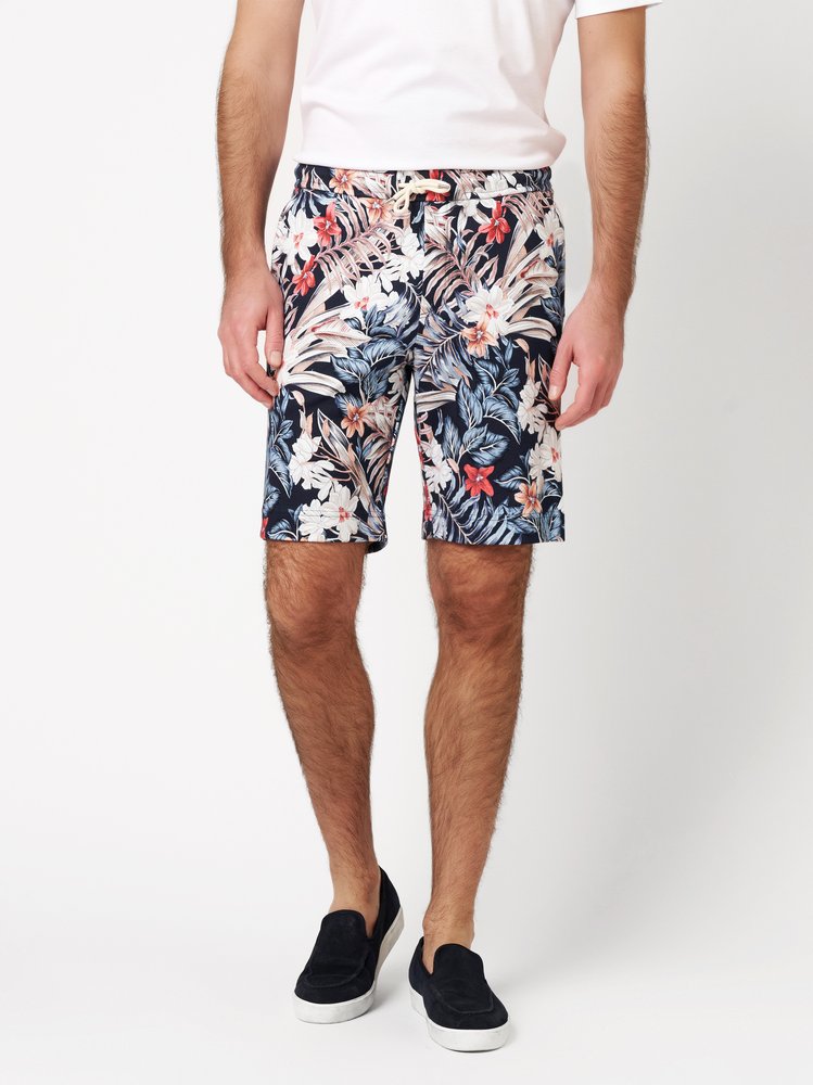 Casual Shorts Apricot and Blue Flowers