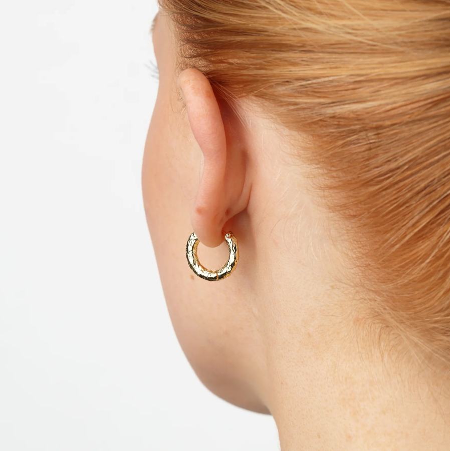Hildur organic hoop earring Gold