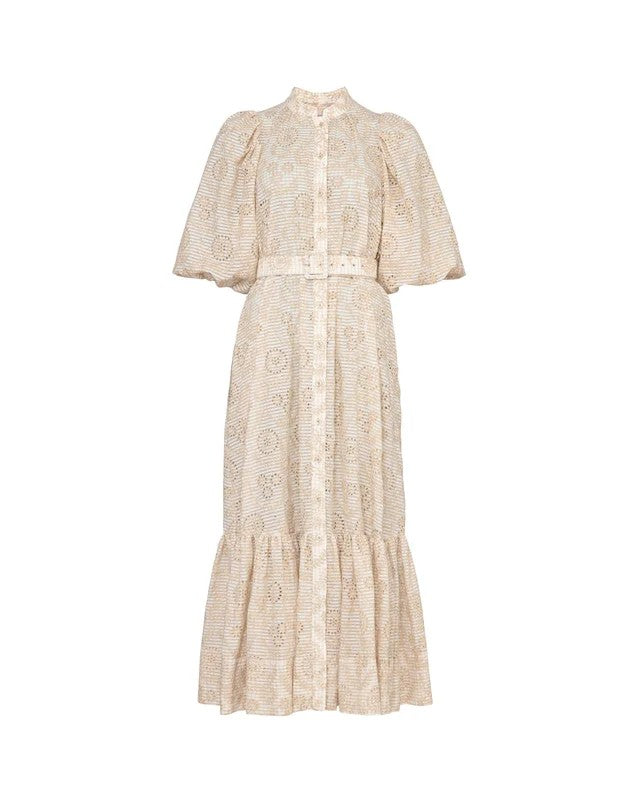 Checks Belt Dress Khaki