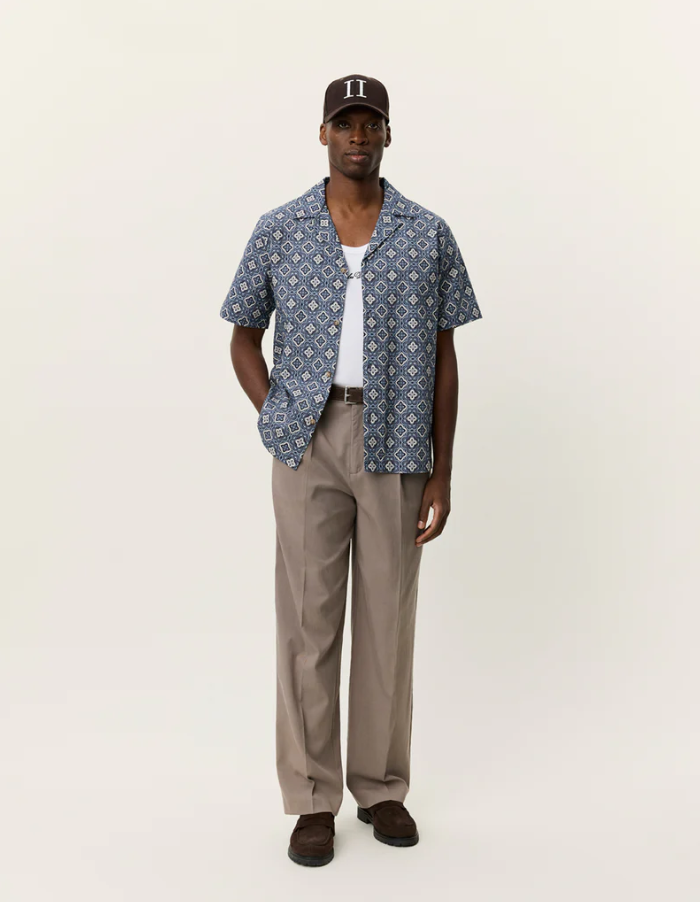 Lukas Arabesque AOP SS Shirt Blue Fog