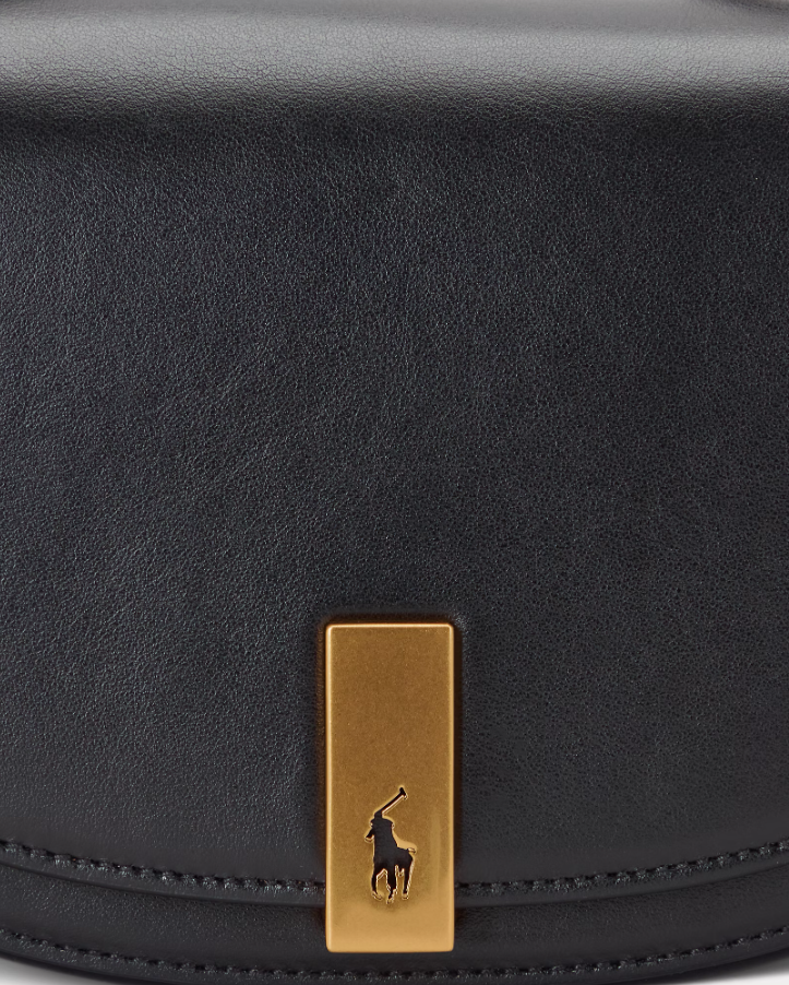 Polo ID Calfskin Mini Saddle Bag - Black
