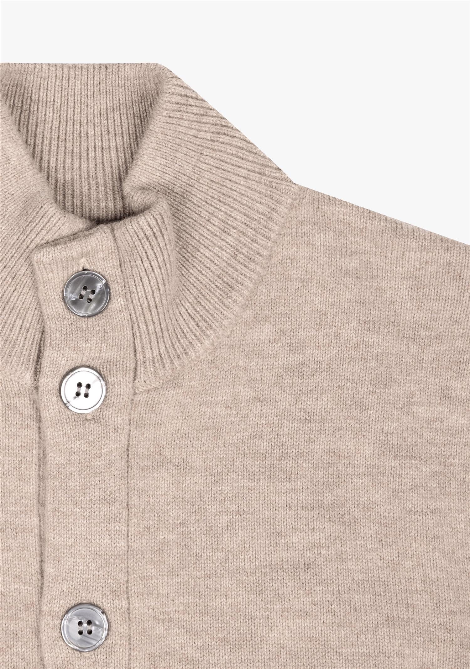 Leo Full Button Cardigan Taupe