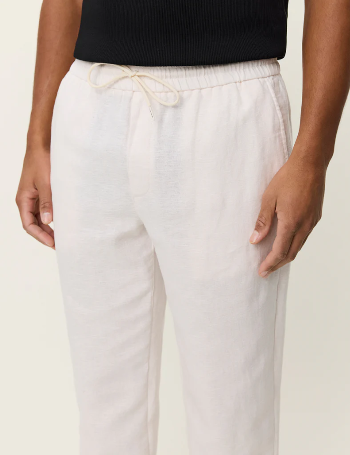 Patrick Linen Pants Eggnog White