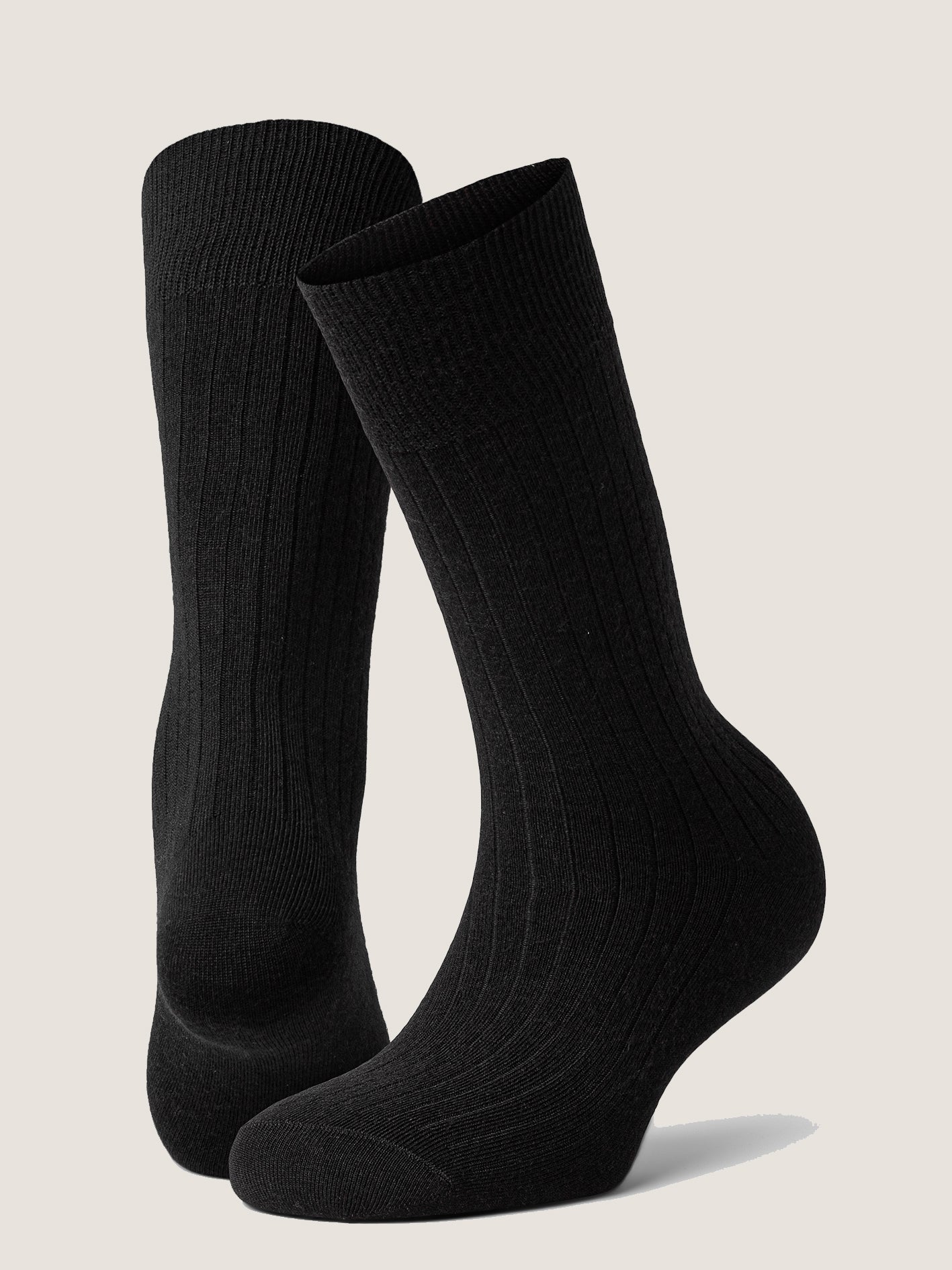 2pk Calle Premium Mercerized Wool Rib Black/burgundy