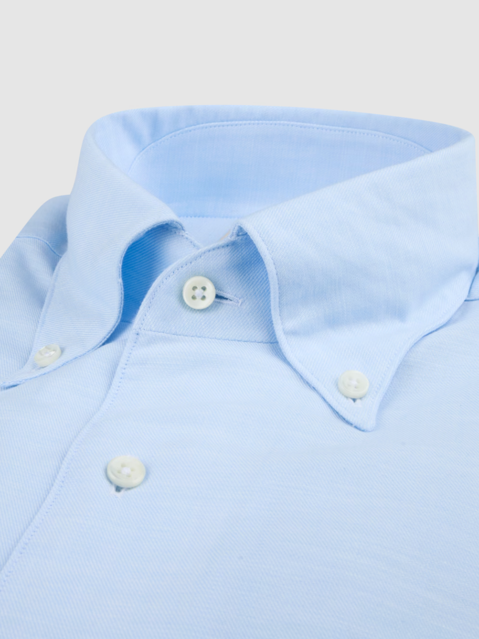 Light Blue Twill Fitted Body Shirt