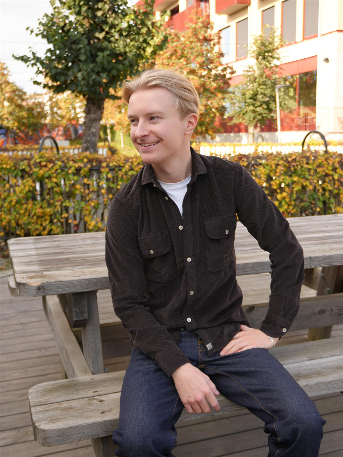 Corduroy Overshirt TCV165 Dark Brown