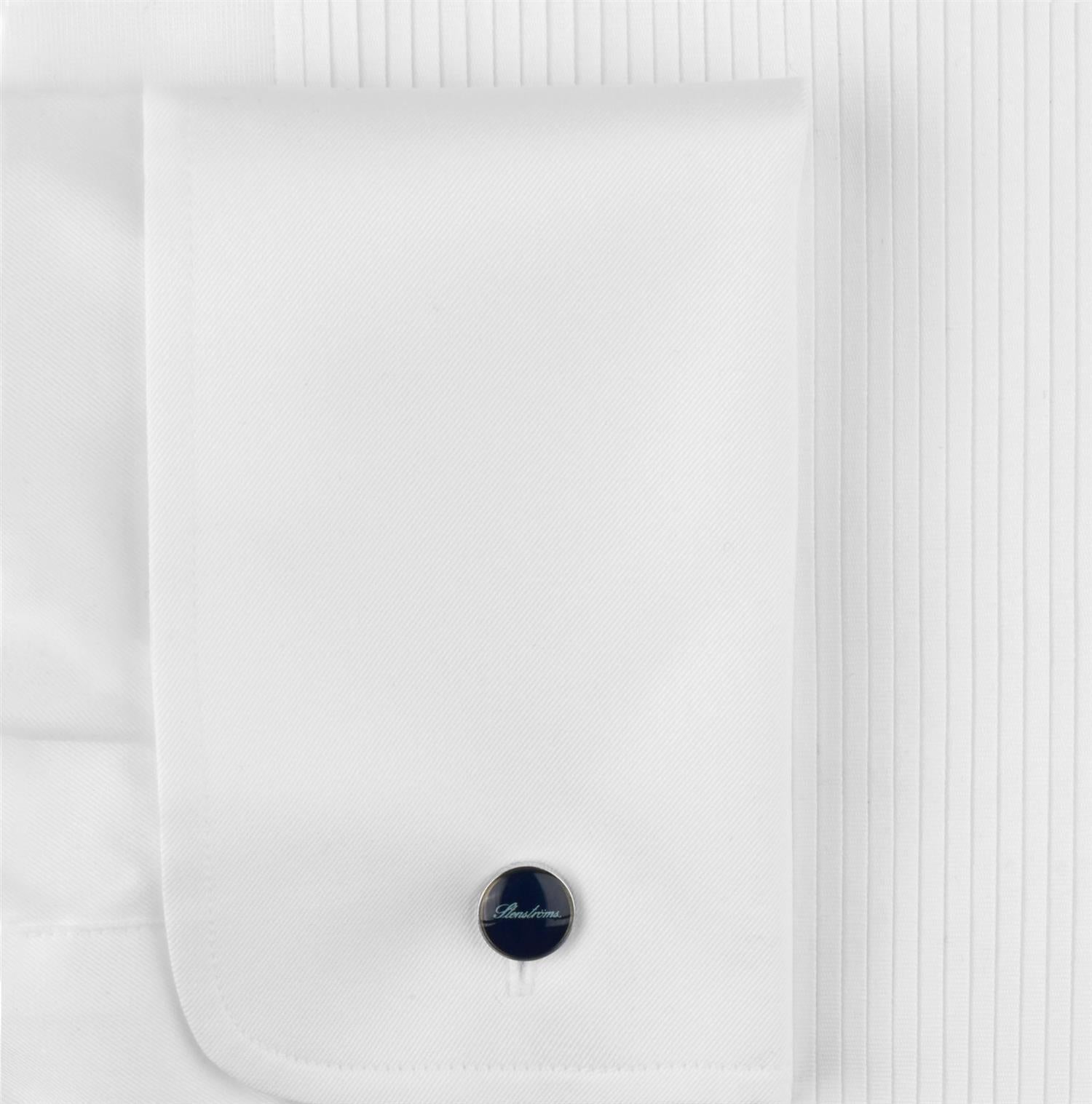 White Slimline Tuxedo Shirt French Cuff