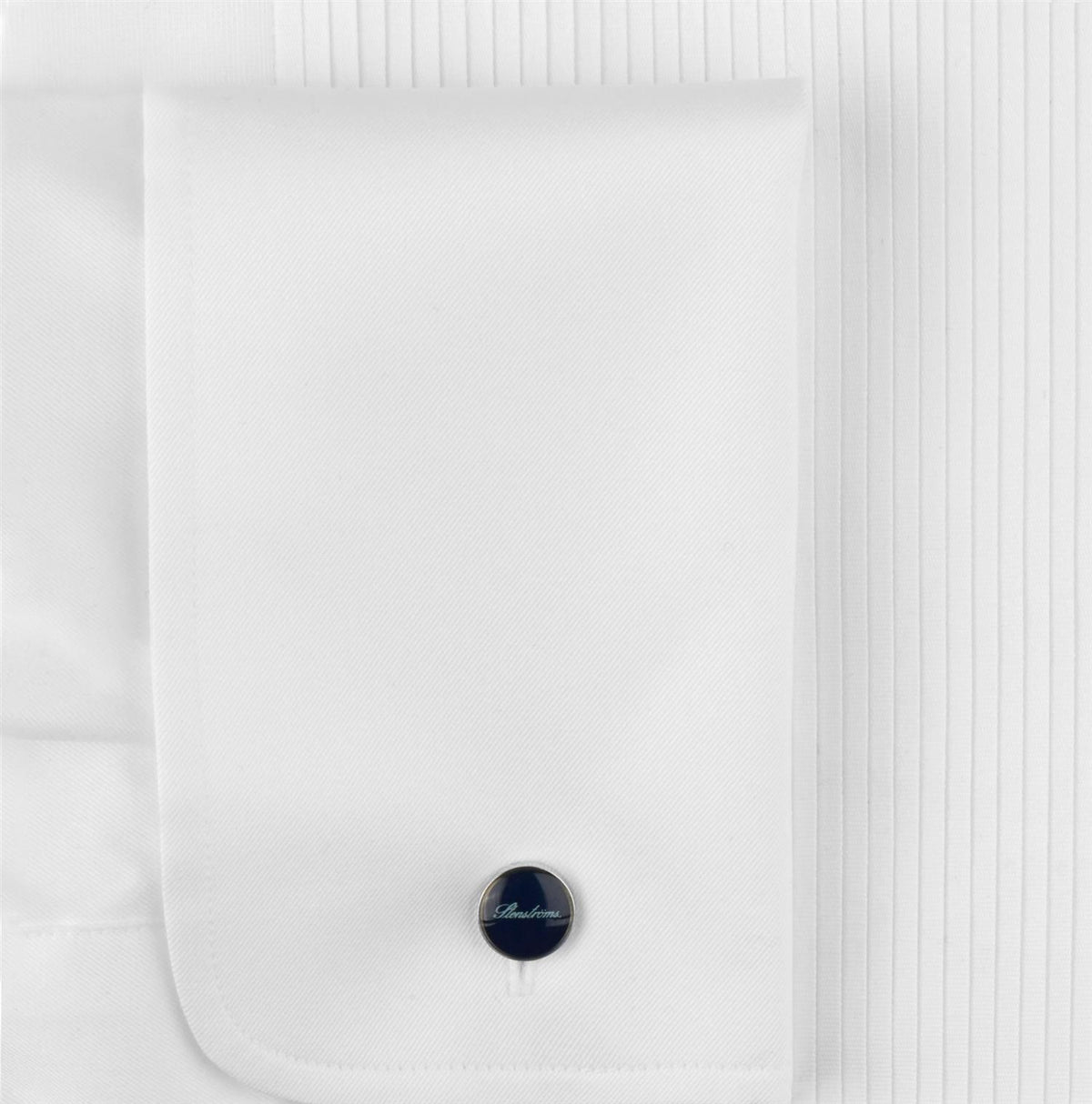 White Slimline Tuxedo Shirt French Cuff