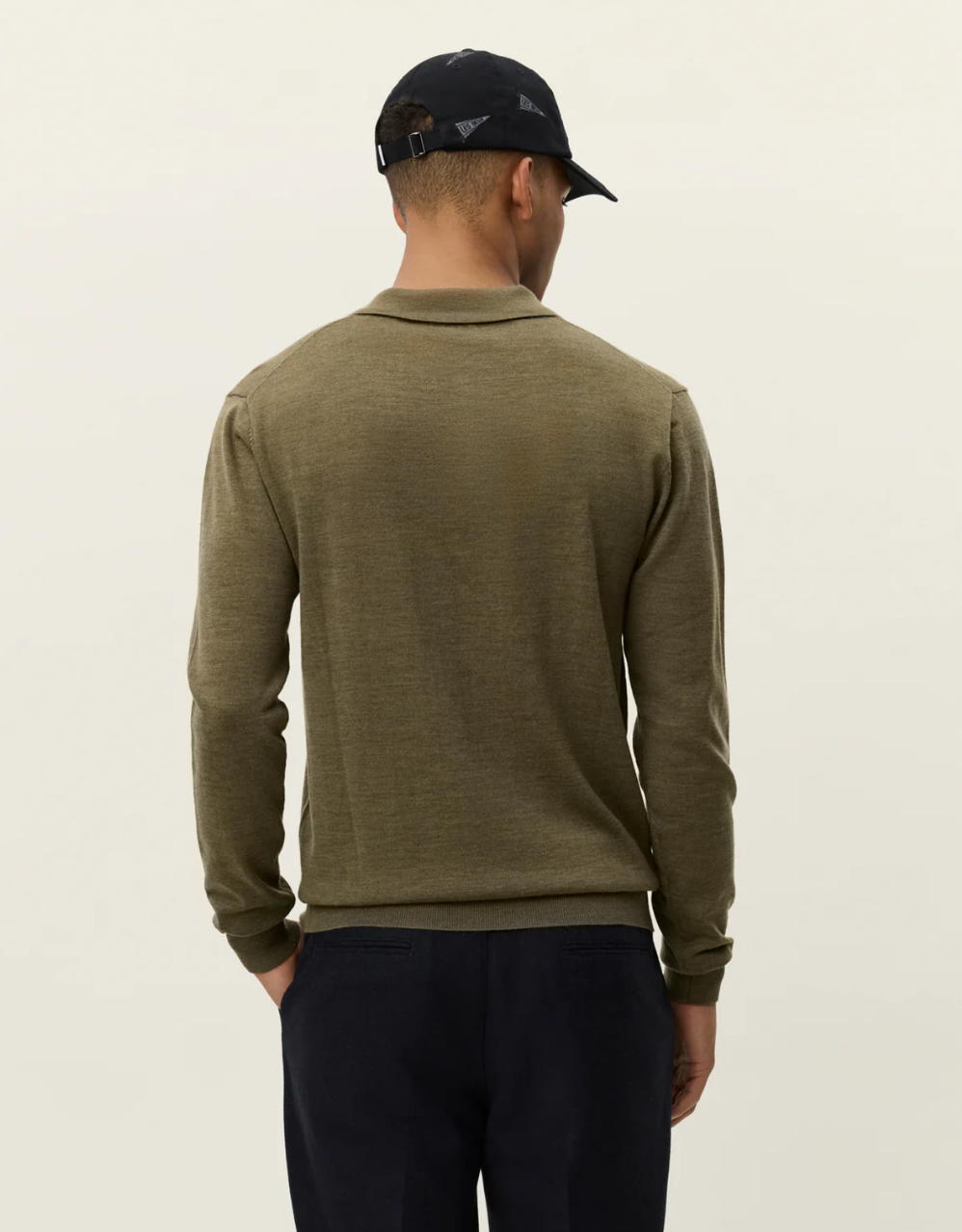 Greyson Merino Polo Knit Military Olive