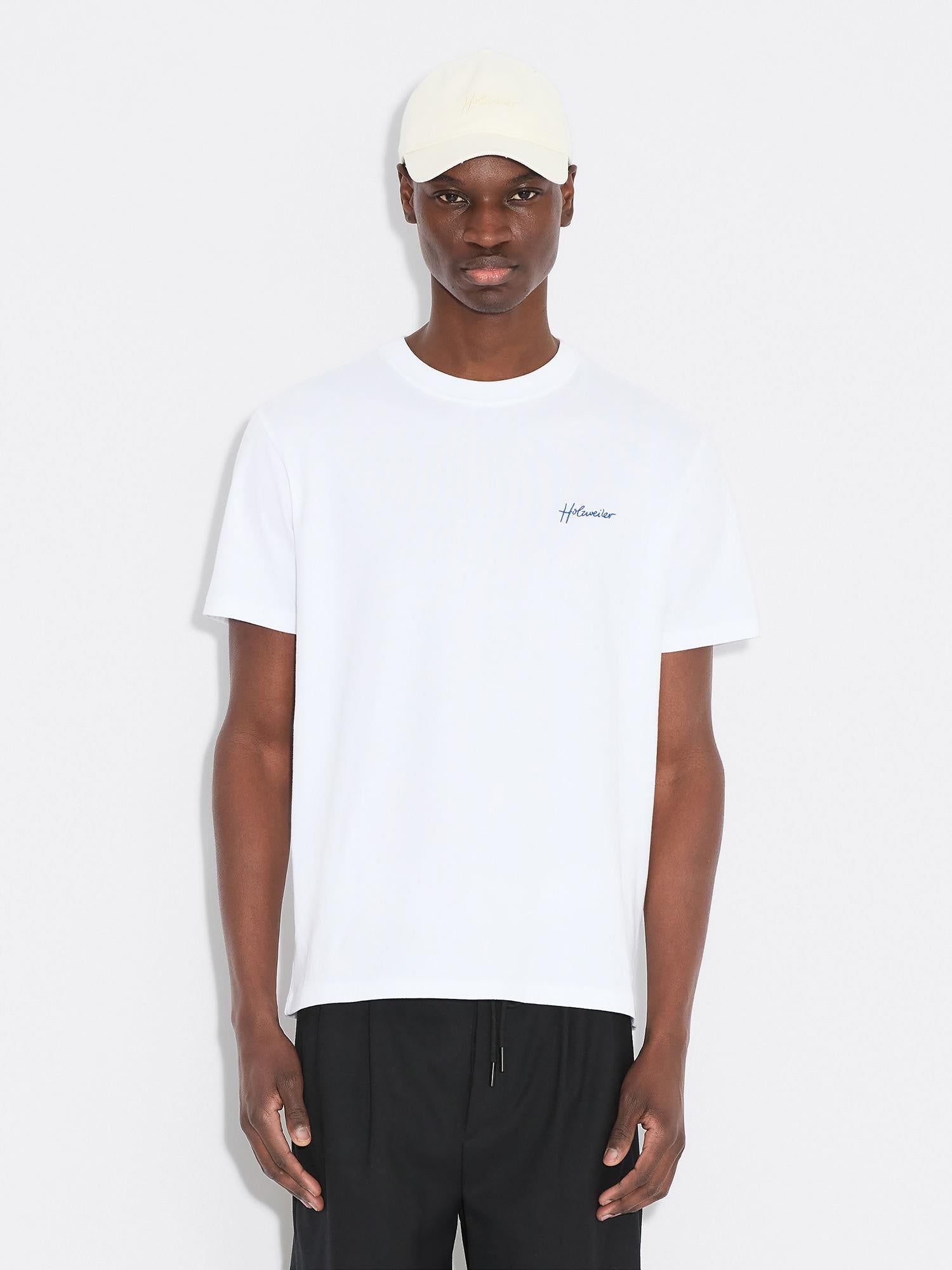 Tucker Embroidery Tee White