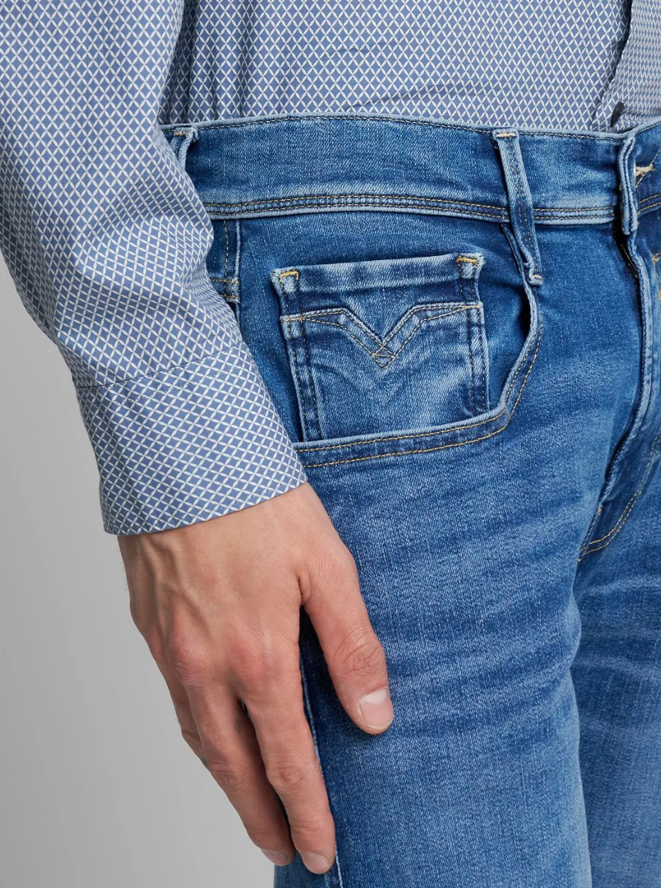 Anbass Power Stretch Slimfit Denim Dark Indigo