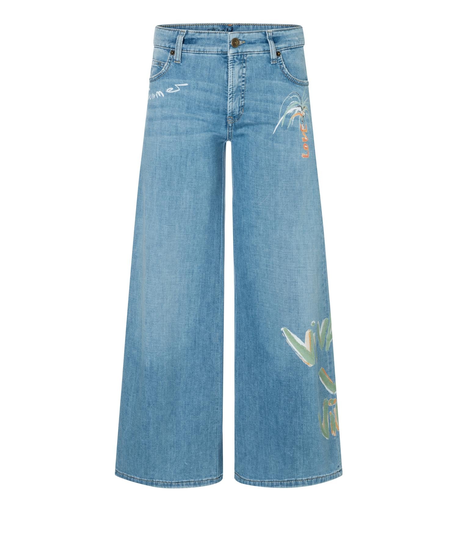 Palazzo Cropped Lefth Bleach