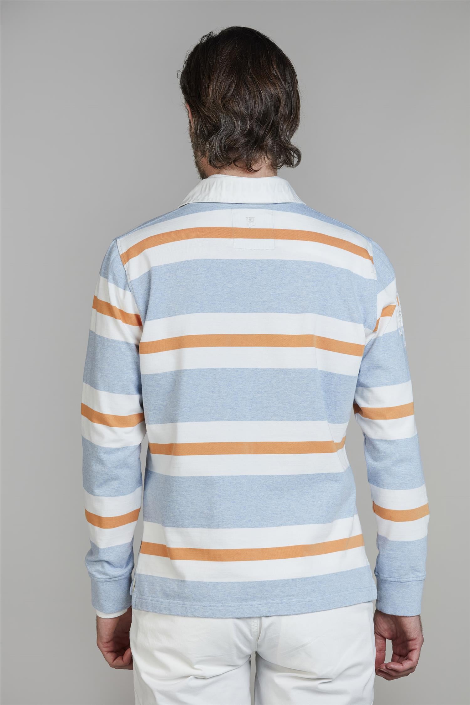 Y.D Stripe Back Rugger Lt Blue
