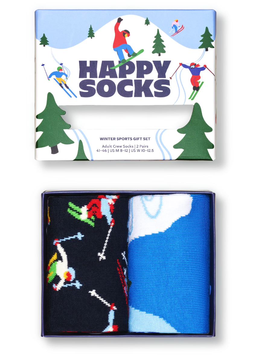 2-Pack Winter Sports Socks Gift Set 41-46