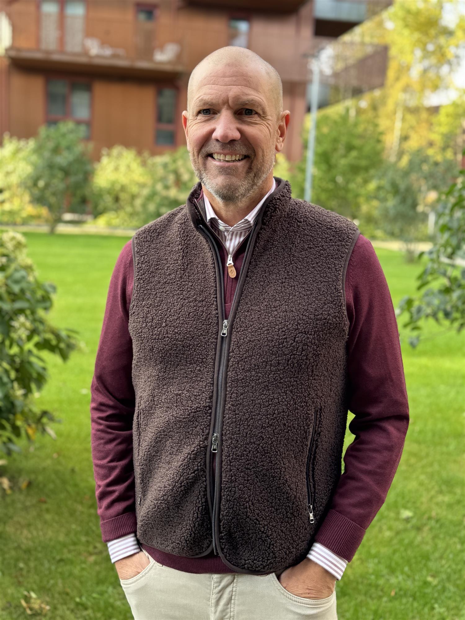 Pile Fleece Vest Dark Brown