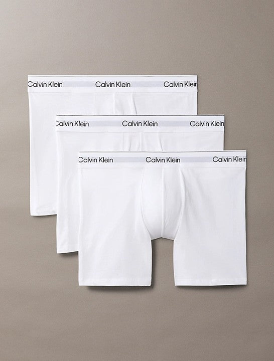 Boxer Brief 3PK Icon Cotton Stretch White